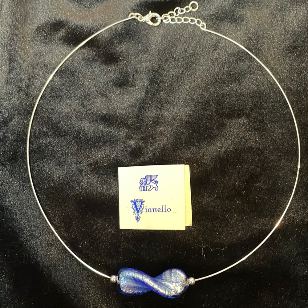 Vianello Murano Glass Bead Necklace made in Italy